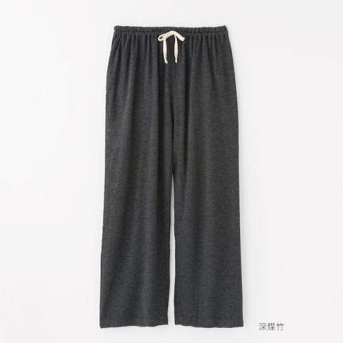 【竹布特典】癒布（ゆふ）ゆるパンツ 深煤竹 M～L 【ナファ生活研究所】
