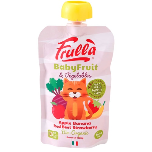 有機ベビースムージー りんご・バナナ・ビーツ・いちご （100g） 【Frulla】