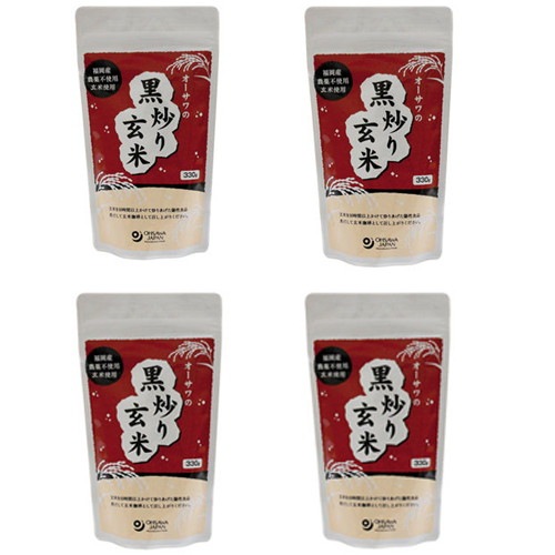 【お買上特典】【特価】オーサワの黒炒り玄米 玄米珈琲 330g×4個 ※送料無料(一部地域を除く)
