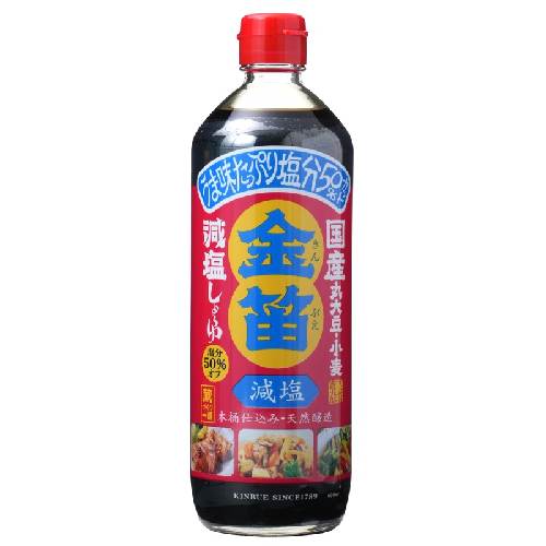 金笛 減塩しょうゆ （600ml） 【笛木醤油】