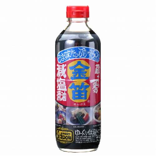 金笛 減塩しょうゆ （600ml） 【笛木醤油】