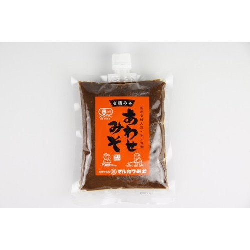 有機あわせみそ（スパウト345g）マルカワみそ【有機味噌と麦みそを合わせた合わせ味噌】※キャンセル不可