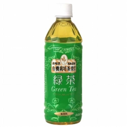 緑茶（PET）（500ml×24本セット）【創健社】※荷物総重量20kg以上で別途料金必要