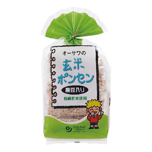 【お買上特典】オーサワの玄米ポンセン（黒豆入り） （8枚） 【オーサワジャパン】※合計21個以上で別途送料必要 ※キャンセル不可