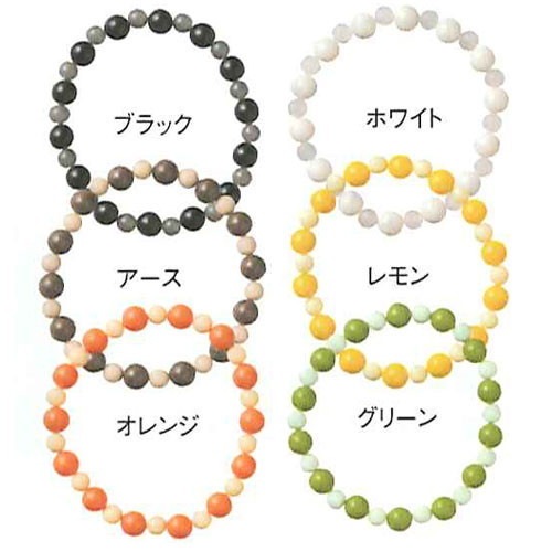 【ゆうパケット対応（6個まで）】EM セラミックス・ブレスレット（BALL）（ホワイトL）※キャンセル不可|EM|電磁波・住まい環境対策グッズ