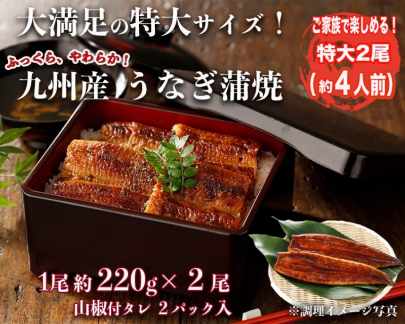 鹿児島県産　有頭うなぎ蒲焼　特大サイズ
