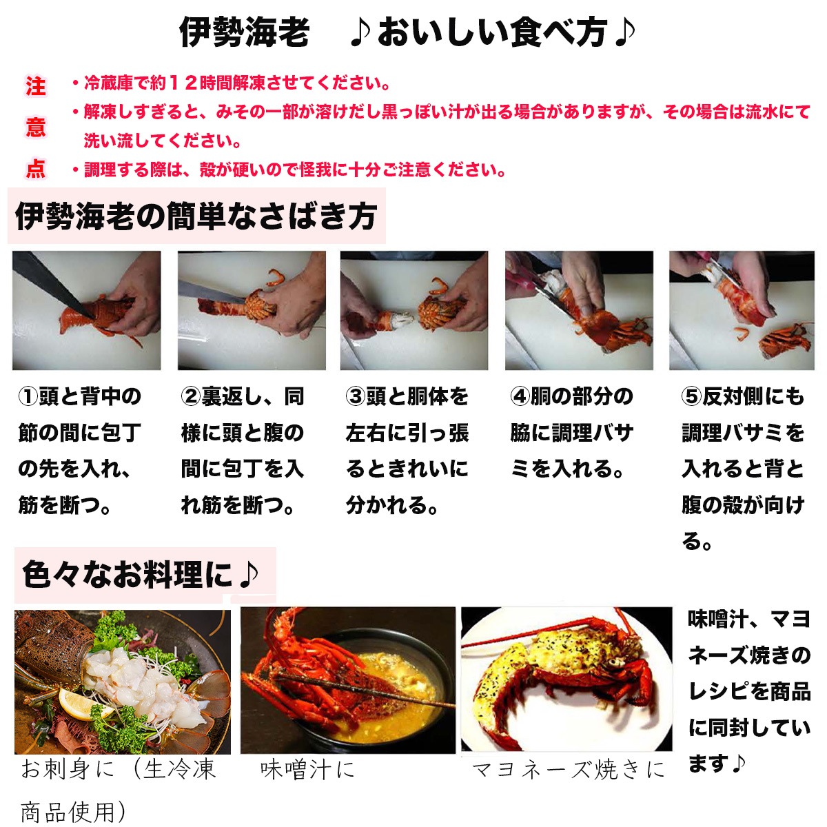 日向灘の絶品ボイル伊勢海老(2尾400g以上)