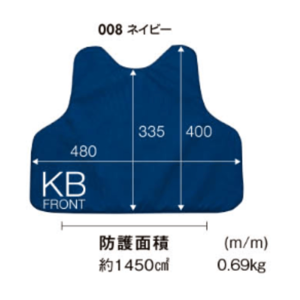 【アイトス】防刃チョッキパネル　アウターフロントKB型(受注生産)