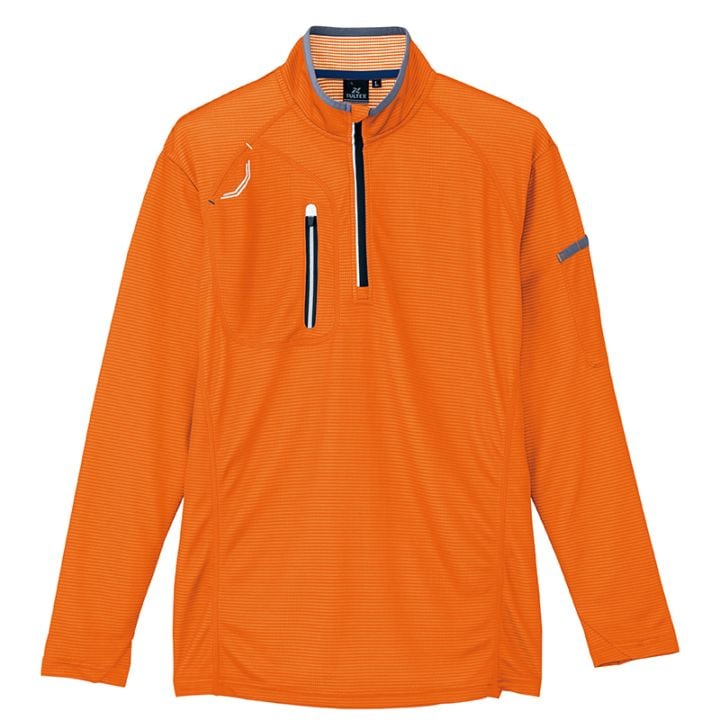 【アイトス】長袖ハーフZIPシャツ(男女兼用)