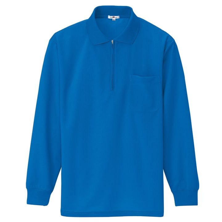 【アイトス】吸汗速乾(クールコンフォート)長袖ジップポロシャツ(男女兼用)