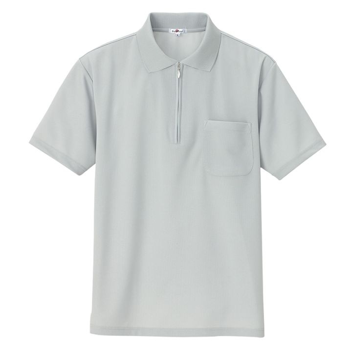 【アイトス】吸汗速乾(クールコンフォート)半袖ジップポロシャツ(男女兼用)