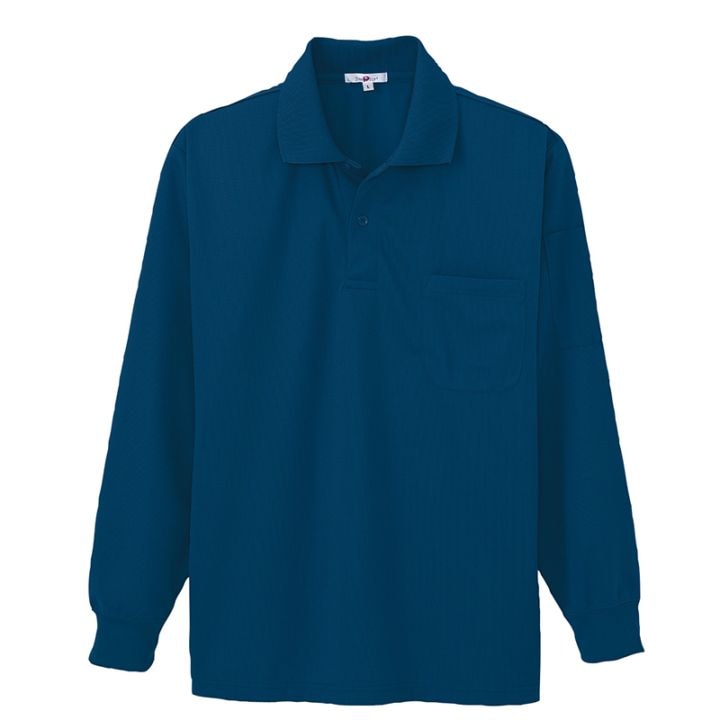 【アイトス】吸汗速乾(クールコンフォート)ペン差し付長袖ポロシャツ(男女兼用)