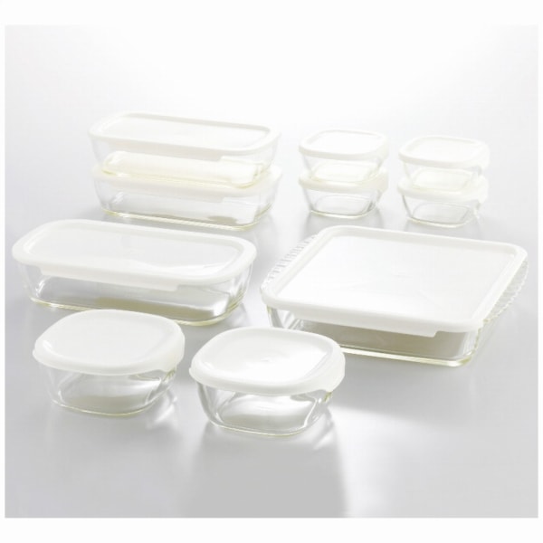 ハリオ 耐熱ガラス製保存容器10点セット HKOZ-1002-OW (-2154-069  