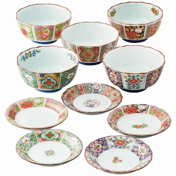 (511*Z215)*陶芸 古伊万里 小皿 2枚組 骨董 茶道具 有田焼 Amazon.co.jp: 有田焼 陶和苑 古伊万里様式 銘々皿 小皿 5枚組