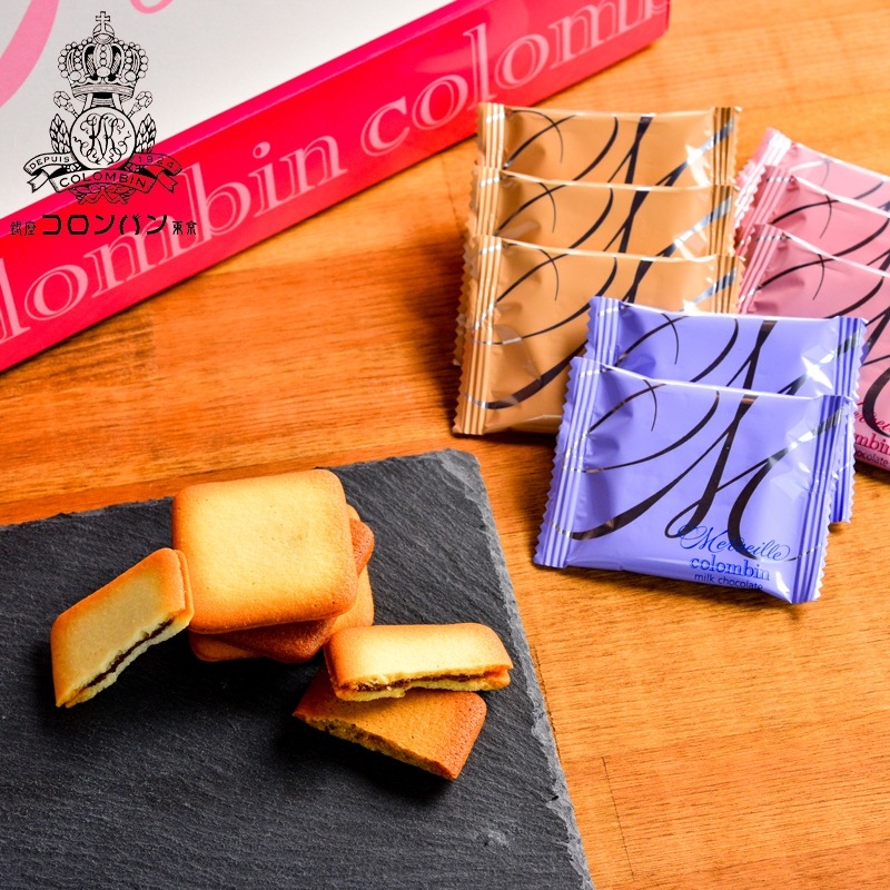 プリザ 胡蝶蘭 と コロンバン チョコサンド クッキー 御供 御供え物 供花 お彼岸 枕花 初盆 法事 仏事 命日 (DB) [仏] [花セ] 銀座コロンバン東京 チョコサンドクッキー(メルヴェイユ)15枚入 (-4228