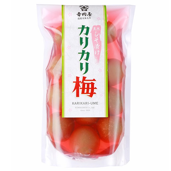 【国産梅100%使用】【茨城県産】しそ漬けカリカリ梅 250g