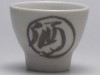 【Ｂ級品】丸酒　貫入白灰小ぐい呑み|盃・ぐい呑み|酒器