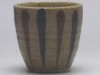 【Ｂ級品】粗目黄茶二色十草　小ぐい呑み|盃・ぐい呑み|酒器
