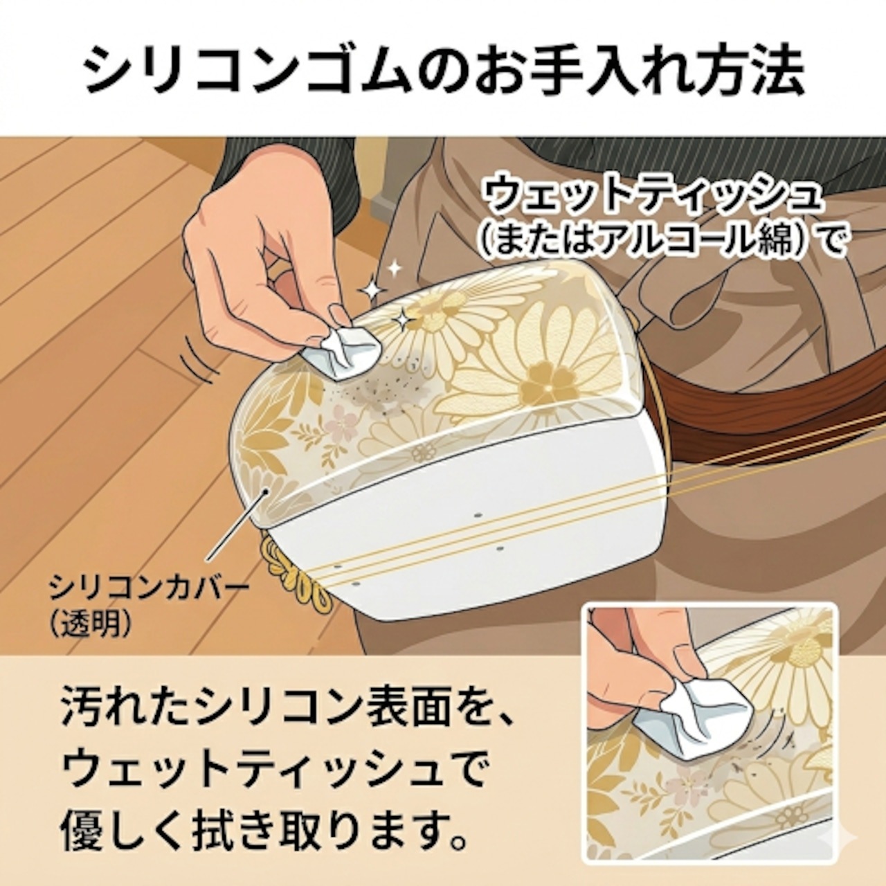 【長唄・五厘大用】梅屋ORG透明胴掛けゴム/sao-1465