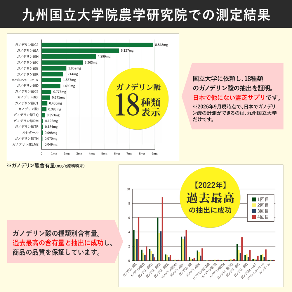 【国立大学共同研究開発】ガノデリン酸抽出霊芝 輝き-錠剤