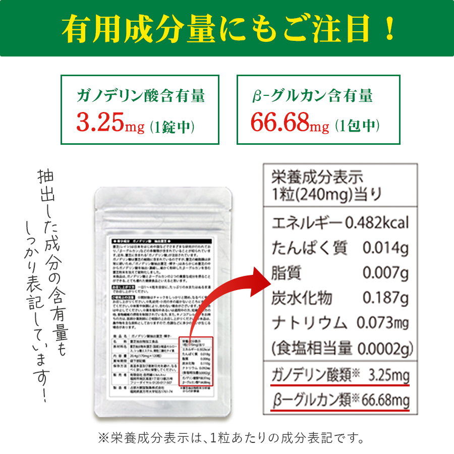 ガノデリン酸抽出霊芝 輝き-錠剤