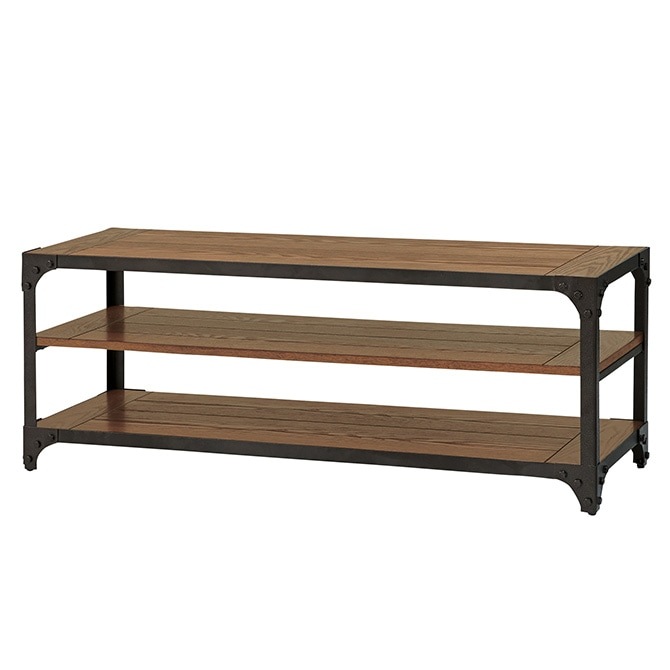 テーブル　ローボード　ヴィンテージ　スチール & ウッドトップ テーブル ローボード ヴィンテージ スチール & ウッドトップ THE TV