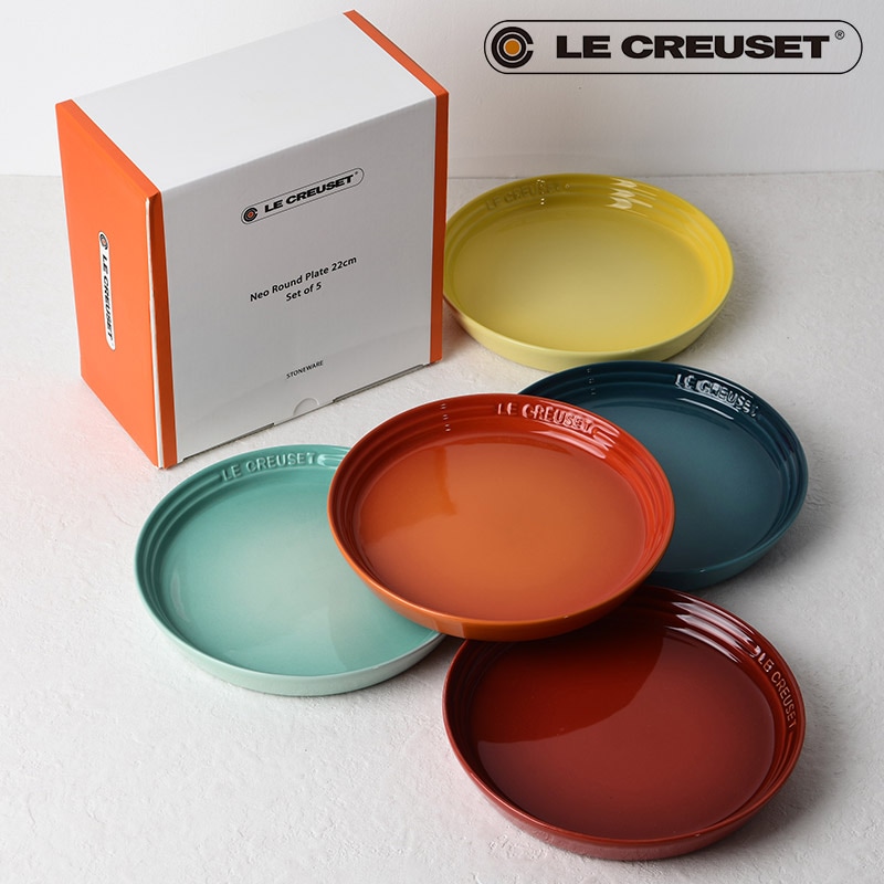 Le Creuset ルクレーゼ ネオ・ラウンド・プレート 22cm 5枚 Le Creuset ル・クルーゼ ネオラウンドプレート 22cm 5枚入り | 商品