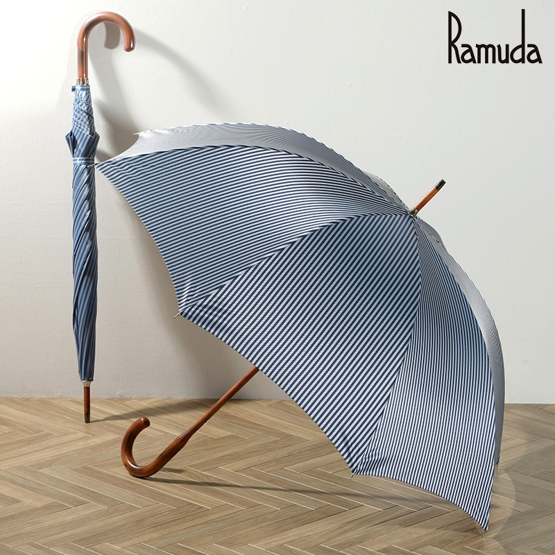 Ramuda ラムダ 1本棒長傘 ロンドンストライプ 65cm 8本骨 | 商品種別