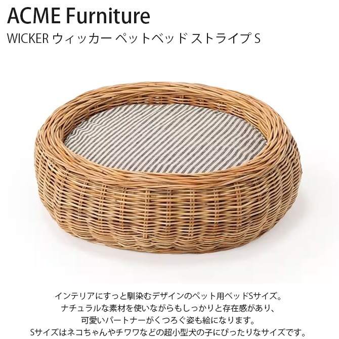 ACME Furniture ������ե��˥��㡼 WICKER �����å��� �ڥåȥ٥å� ���ȥ饤�� S
