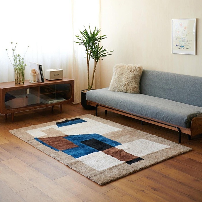 JOURNAL STANDARD FURNITURE ���㡼�ʥ륹��������ɥե��˥��㡼 GEOMETRIC ������ȥ�å� �饰 200��200cm