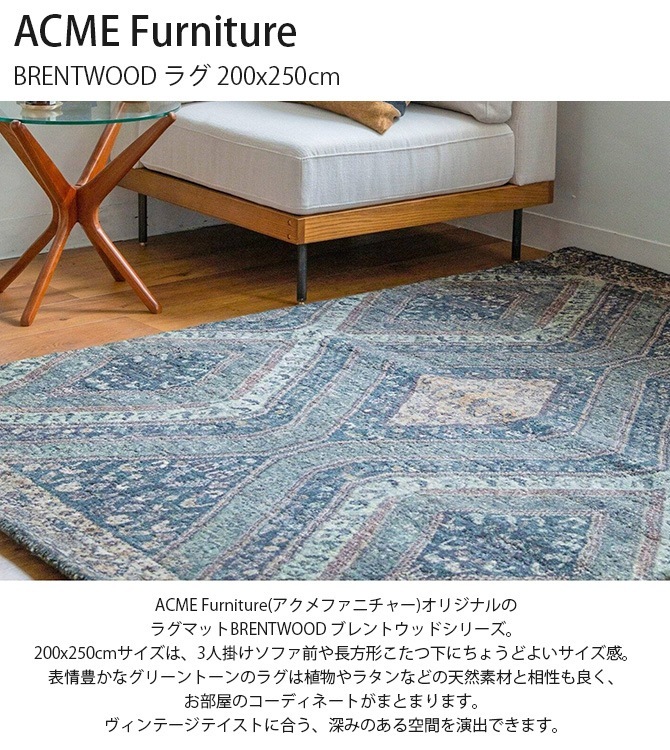 ACME Furniture ������ե��˥��㡼 BRENTWOOD �֥��ȥ��å� �饰 200x250cm