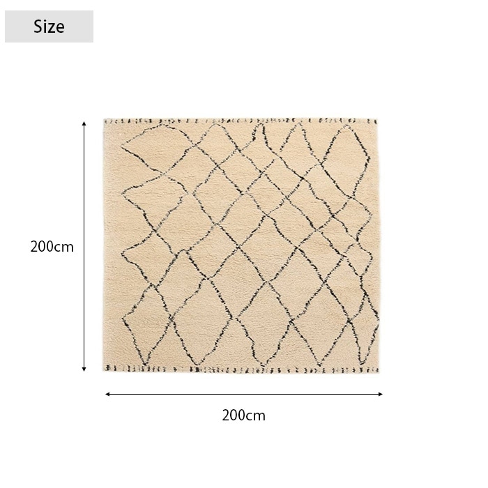 JOURNAL STANDARD FURNITURE ���㡼�ʥ륹��������ɥե��˥��㡼 MEDINA ��ǥ��� �饰 200��200cm