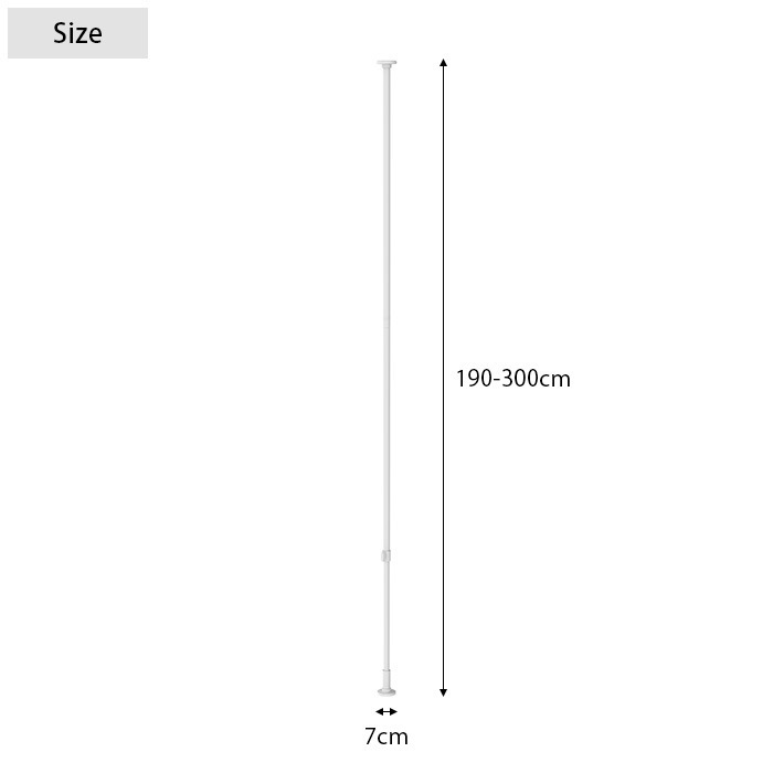 tatecco ���ƥå� ���Ƥä��ݡ��� 190-300cm ñ�ʥѡ��� �ޥåȥۥ磻��