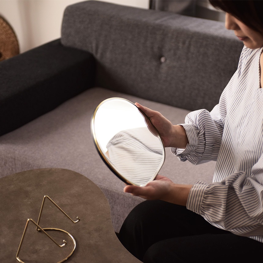 ferm LIVING �ե������ӥ� Pond Table Mirror  ���ߥ顼 �̲� ����ƥꥢ ���� ������� �ȶ� �� ��� �ᥤ�� ����
