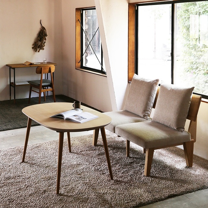 Nichibi Woodworks �˥��ӥ��åɥ���� mikasa �ߥ��� �����ĥơ��֥� ��120cm �⤵60cm