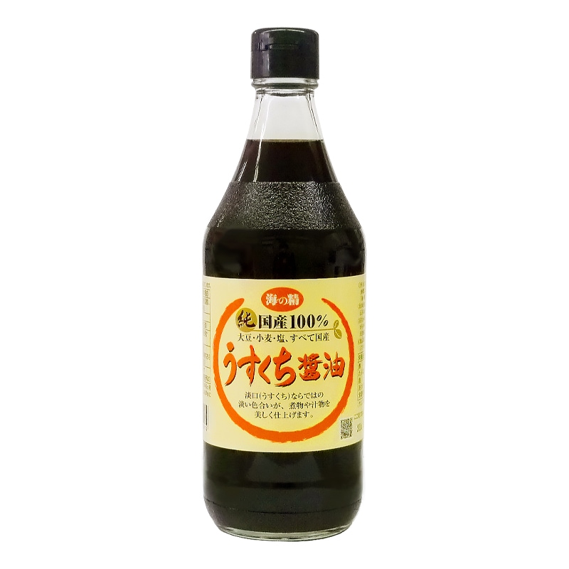 海の精 うすくち醤油 500ml 【数量限定】【購入数量制限中※２本まで】