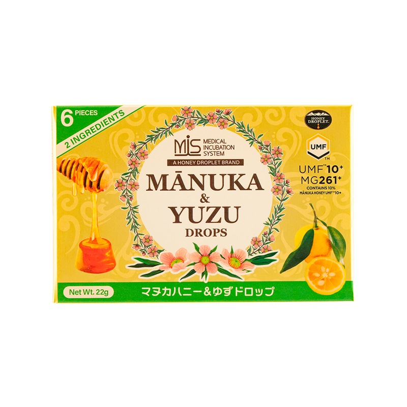 若翔 マヌカハニー＆ゆずドロップ 22g(6粒) 10個セット【送料無料/メール便】 マヌカハニー＆ゆずドロップ 22g（6粒） | ◇食療品 | 海の精ショップ