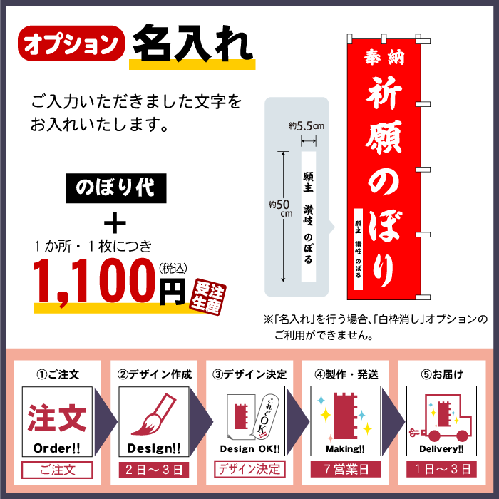 <寺院用>【セミオーダー祈願のぼり(奉納あり)】