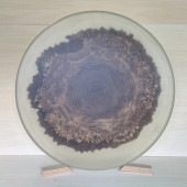 ウォールナットレジンラウンドテーブル天板