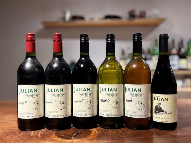 ルイ・ジュリアン2024　6本セット（ルージュ12.5%×2本、ルージュ10.5%、ロゼ、ブラン、ラヴォン・ギャルド各1本）1000ml×5本＋750ml×1本