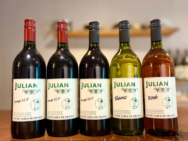 ルイ・ジュリアン2025　5本セット（ルージュ12.5%×2本、ルージュ10.5%、ロゼ、ブラン各1本）1000ml×5本