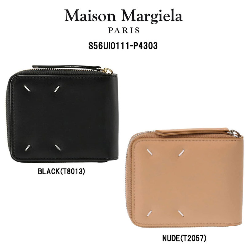 (SALE)Maison Margiela(メゾンマルジェラ)財布 二つ折り 小銭入れ カーフレザー S56UI0111-P4303