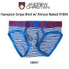 (SALE)ANDREW CHRISTIAN(アンドリュークリスチャン)ブリーフ メンズ 下着 Hampton Stripe Brief w/ Almost Naked 91804|ANDREW CH