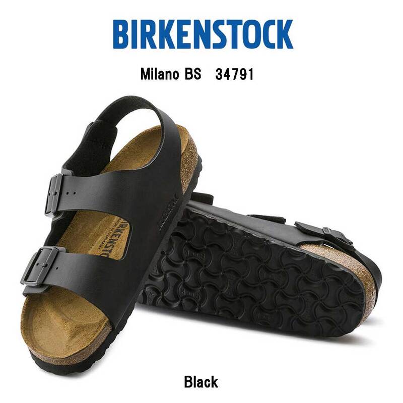 BIRKENSTOCK(ビルケンシュトック)ミラノ ストラップ サンダル ビルコフロー レギュラー ブラック ユニセックス ビルケン Milano Regular 34791 BIRKENSTOCK(ビルケンシュトック)ミラノ ストラップ サンダル