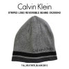 Calvin Klein(カルバンクライン)ck ニット キャップ ビーニー 帽子 冬物 リバーシブル メンズ STRIPED LOGO REVERSIBLE BEANIE200042|Calvin 