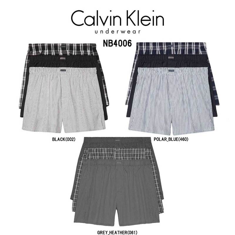 Calvin Klein(カルバンクライン)ck トランクス ボクサー 3枚セット お買い得 パック メンズ 男性用 下着 前開き NB4006
