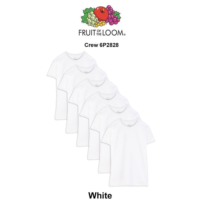 FRUIT OF THE LOOM(フルーツオブザルーム)クルーネック Tシャツ 6枚セット White Crew 6P2828