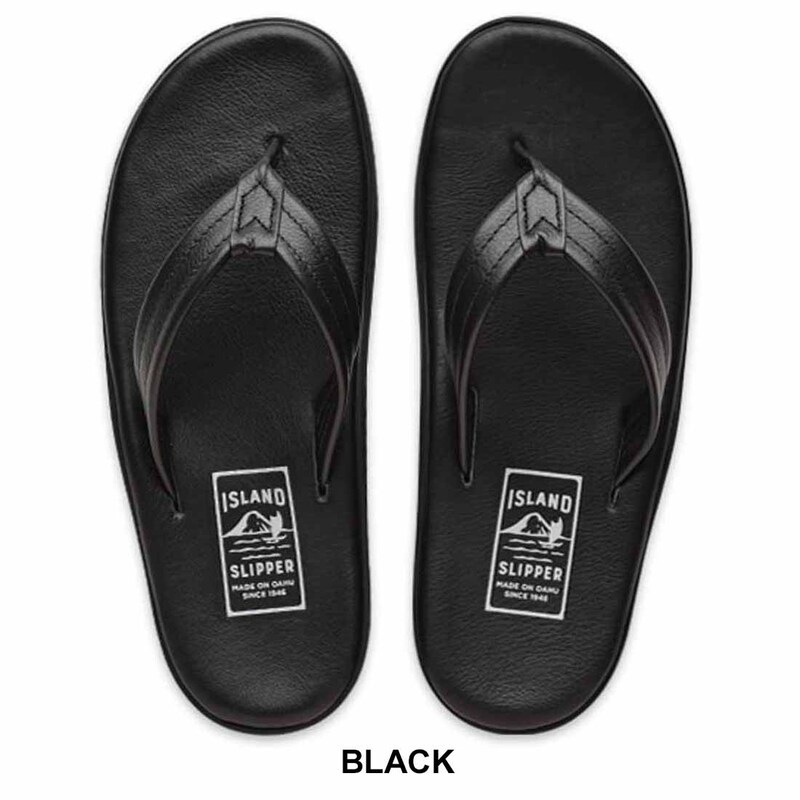 ISLAND SLIPPER(アイランドスリッパ)ビーチサンダル トング レザー ハワイ発 サンダル ユニセックス メンズ 靴 Leather Black PB202