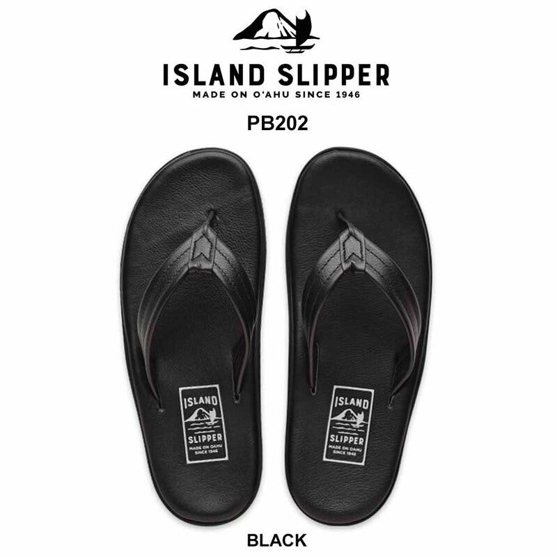 ISLAND SLIPPER(アイランドスリッパ)ビーチサンダル トング レザー ハワイ発 サンダル ユニセックス メンズ 靴 Leather Black PB202