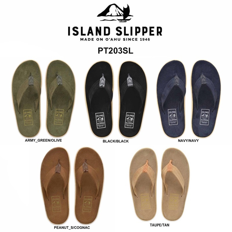 ISLAND SLIPPER(アイランドスリッパ)ビーチサンダル トングサンダル スエードレザー ハワイ発 ユニセックス 海 レジャー メンズ レディース PT203SL